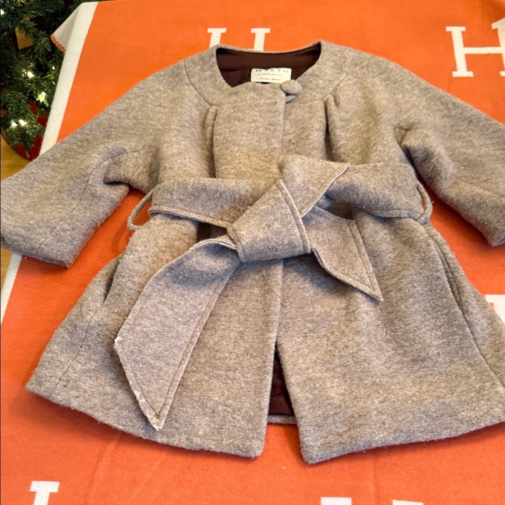 Wyeth Trapeze Vintage Short Coat with Belt and Pockets Discounted Shipping